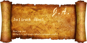 Jelinek Ábel névjegykártya