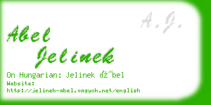 abel jelinek business card